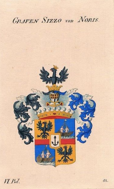 Rodový erb grófov Sizzo von Noris