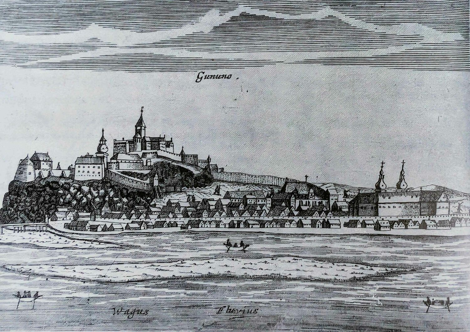 Veduta Gašpara Bouttatsa z druhej polovice 17. storočia, zdroj: F. Brunovský. Trenčiansky hrad 