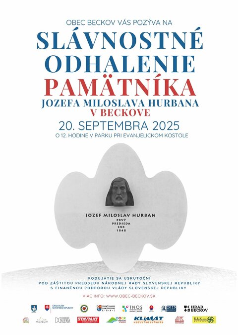 Slávnostné odhalenie pamätníka J. M. Hurbana v Beckove