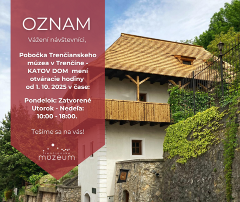OZNAM: zmena otváracích hodín od 1. októbra 2025 na pobočke Katov dom
