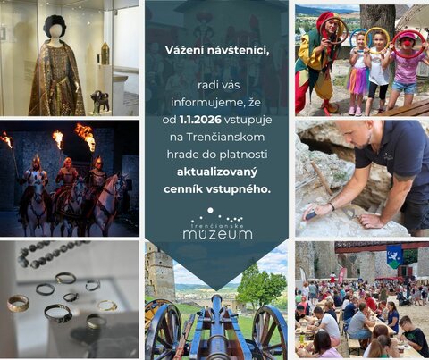Od 1.1.2026 sa mení výška vstupného na Trenčiansky hrad 