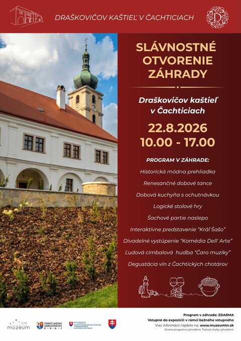 Slávnostné otvorenie záhrady Draškovičovho kaštieľa v Čachticiach