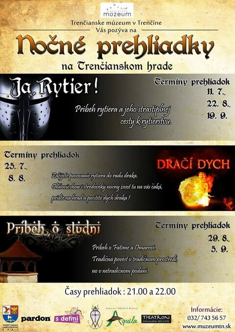 Nočné prehliadky na Trenčianskom hrade Nočné prehliadky na Trenčianskom hrade