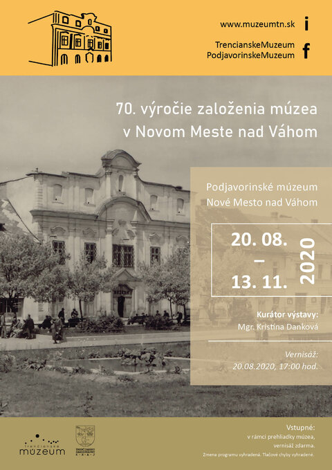 Výstava: 70. výročie založenia múzea v Novom Meste nad Váhom Výstava: 70. výročie založenia múzea v Novom Meste nad Váhom