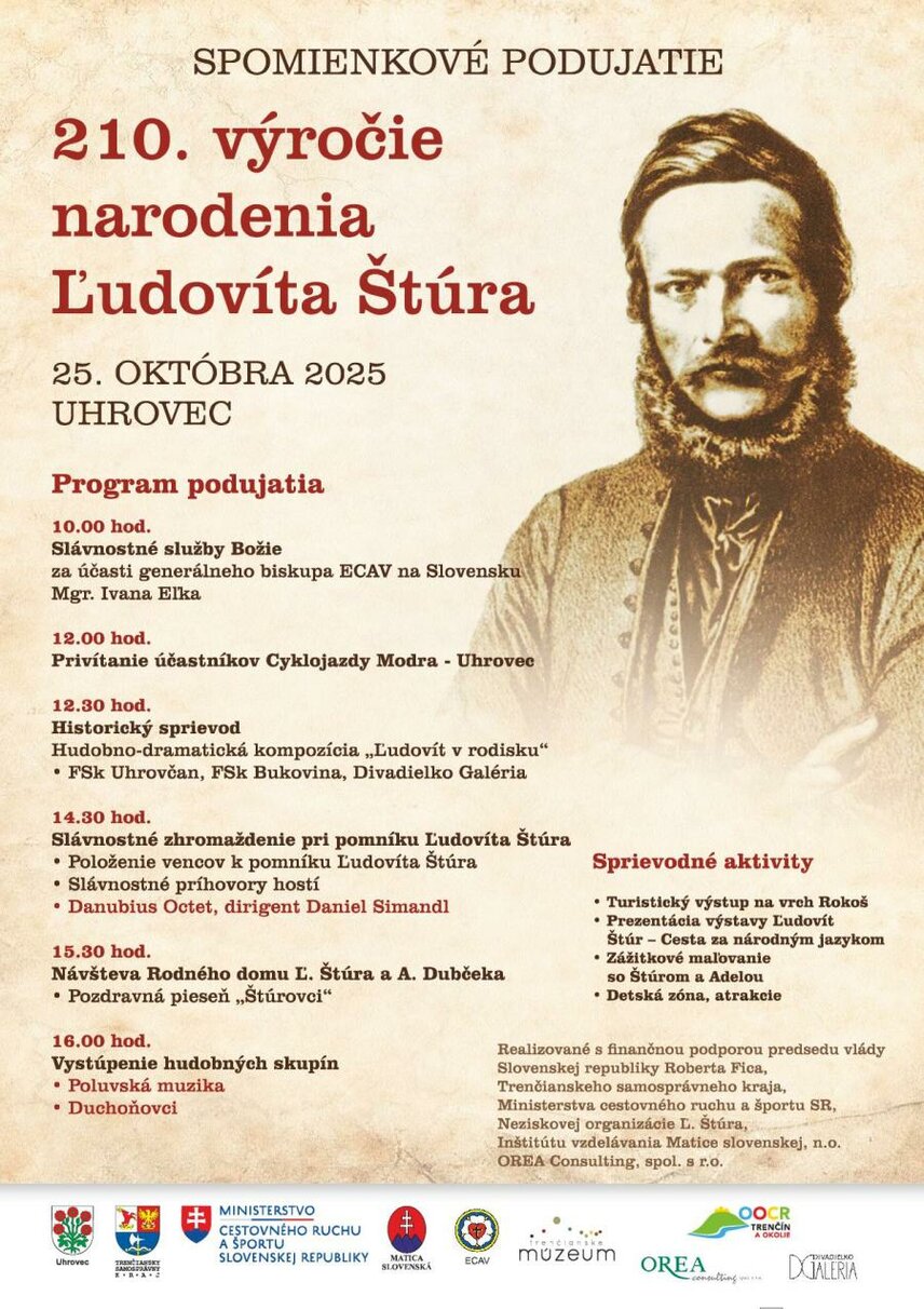 Spomienkové podujatie: 210. výročie narodenia Ľudovíta Štúra 