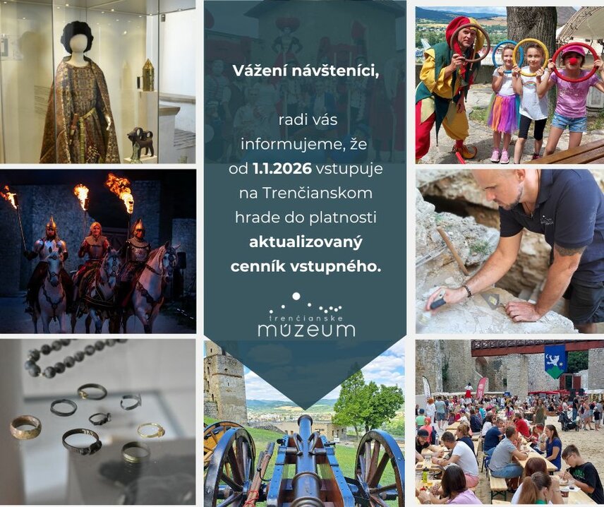 Od 1.1.2026 sa mení výška vstupného na Trenčiansky hrad 