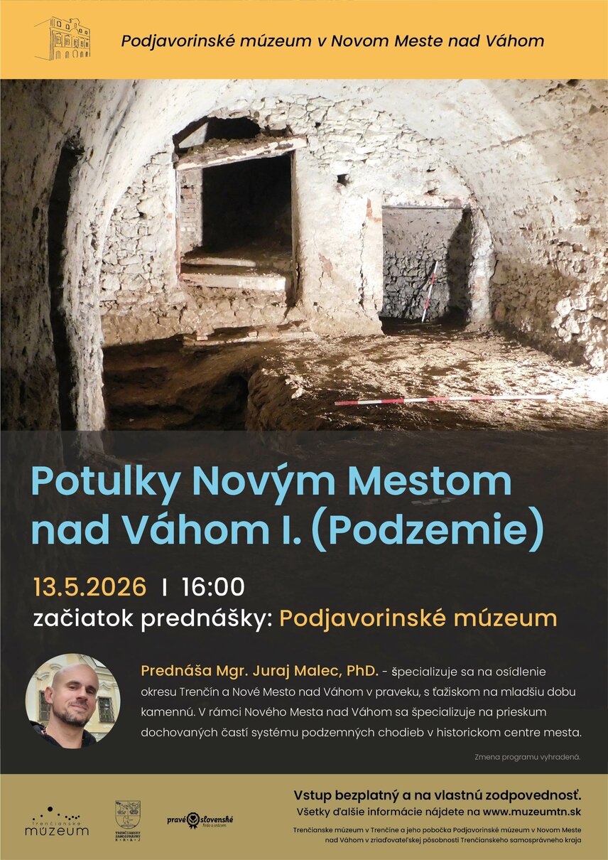 Prednáška: Potulky Novým Mestom nad Váhom I. – PODZEMIE