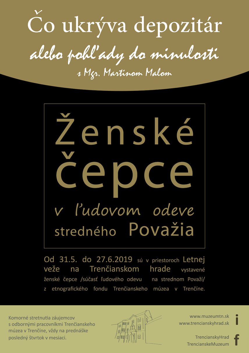 Ženské čepce v ľudovom odeve stredného Považia