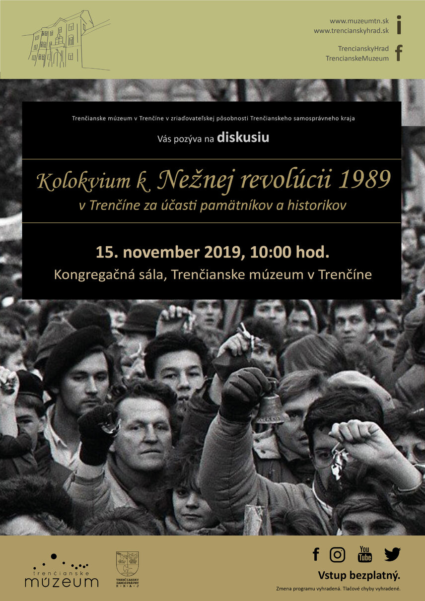 ZMENA MIESTA!!!  Kolokvium k nežnej revolúcii 1989