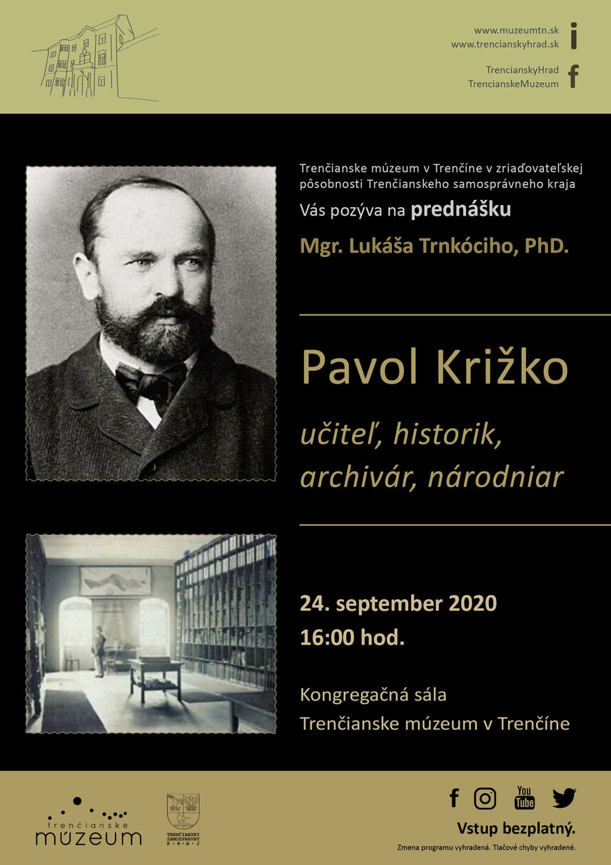 Prednáška: Pavol Križko: učiteľ, historik, archivár a národniar