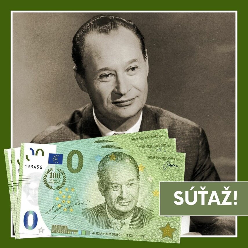 Súťaž o suvenírovú bankovku A. Dubčeka