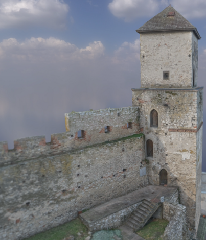3d model hradu - Hodinová veža III