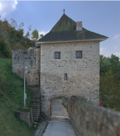 3d model hradu - Prvá brána_Trenčiansky hrad IV