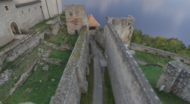 3d model hradu - Parkanový múr _Trenčiansky hrad 