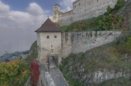 3d model hradu - Prvá brána_Trenčiansky hrad I