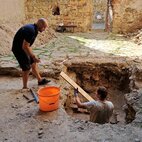 Archeologický výskum v krypte pod panskou kaplnkou - Ochrana pôvodných schodov