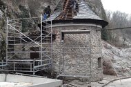 Oprava strechy pokladne Trenčianskeho hradu 